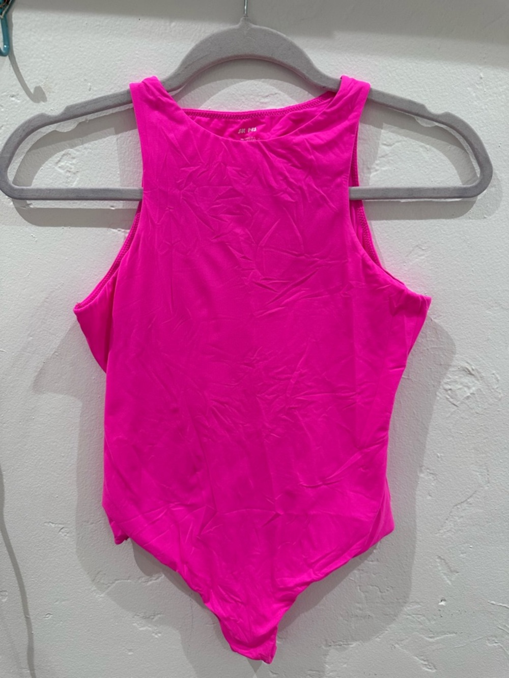 SKIMS Neon Pink Racerback Bodysuit